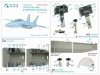 Quinta Studio QDS-32123 F/A-18F early 3D-Printed & coloured Interior on decal paper (Trumpeter) (Small version) 1/32